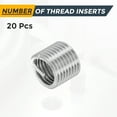 thumbnail image 3 of Uxcell 20pcs Wire Thread Inserts M12 x 1.75 x 1.5D Metric Helical Threaded Sleeve, 3 of 7