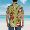 thumbnail image 4 of Kll Men'S Hawaiian Shirt Short Sleeve Button Down Beach Shirts-Cartoon Fire Truck, 4 of 7