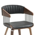 thumbnail image 5 of Set of 2 Ave Iron Frame Cappuccino Brown Faux Leather Dining Chair with Stitching, 5 of 8