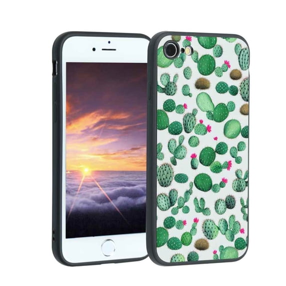 Cactus-156 Phone Case, Degined for iPhone 7 Case Men Women, Flexible Silicone Shockproof Case for iPhone 7