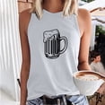 thumbnail image 3 of Blusa de camiseta sin mangas con cuello redondo y estampado de Oktoberfest divertido Vintage para mujer Fridja  gh4731, 3 of 5