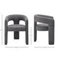 thumbnail image 3 of MAYEERTY 2-Set 22*24*29"Gray Modern Upholstered Dining Chairs, Ergonomic Teddy Fleece for Kitchen & Living Room, 3 of 5