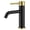 Black and Gold, variant on SUMERAIN Bathroom Sink Faucet Brushed Nickel Single-Handle Single-Hole Modern Vanity Basin Faucet Stainless Steel