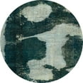 thumbnail image 1 of Ahgly Company Indoor Round Abstract Dark Sea Green Abstract Area Rugs, 8' Round, 1 of 6