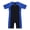 A Blue&Black, variant on MSemis Boys Girls One Piece Rash Guard Swimsuit Sun Protection UPF 50 Swimwear