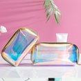 thumbnail image 4 of serony Makeup Bag Travel Portable Transparent Waterproof Toiletry Storage Holder Make Up Cosmetics Organizer Lipsticks Container Semicircular S, 4 of 9