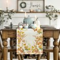 thumbnail image 5 of Camino de mesa de otoño con hojas de eucalipto beige, decoración de mesa de comedor de cocina de temporada otoñal para fiesta en casa al aire libre de 13 x 72 pulgadas, 5 of 5