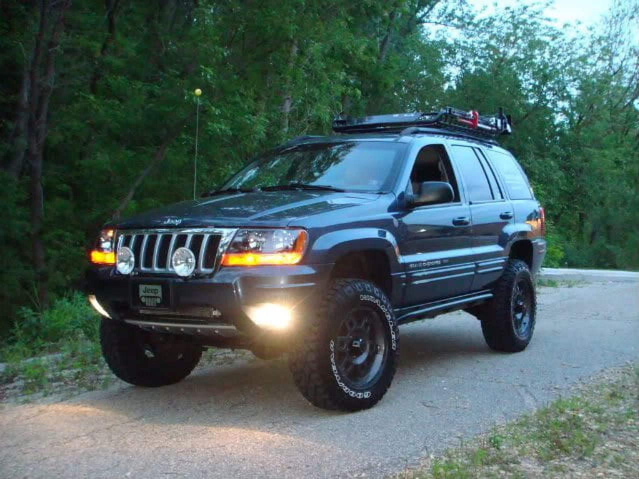 For 1999-2004 Jeep Grand Cherokee White Halo Fog Lamps Lights