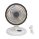 thumbnail image 1 of Pequeño ventilador de escritorio USB, silencioso, fuerte viento, eficiente, 3 velocidades, ventilador de mesa de circulación de aire ajustable para oficina, hogar, viajes, blanco, 1 of 5