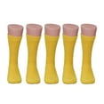 thumbnail image 3 of 5 Pairs Yellow Non Skid Hospital, Yoga, Pilates, Gripper Slipper Socks Men's or Women Mid Calf Size XXL, 3 of 7