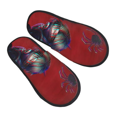 

Spider Feitan Portor Mens Clog Furry Slippers Indoor House Shoes