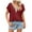 Wine, variant on Timegard Womens Tops Satin Casual Cap Sleeve Lace V Neck Solid Color Loose Comfy Tee Tops Summer Fashion