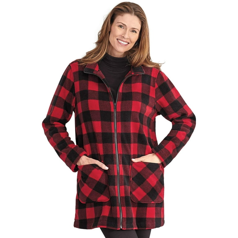 Buffalo check outlet women's coat