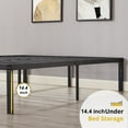thumbnail image 4 of VECELO 16' Queen Size Metal Platform Bed Frame, Black, Queen, 4 of 8