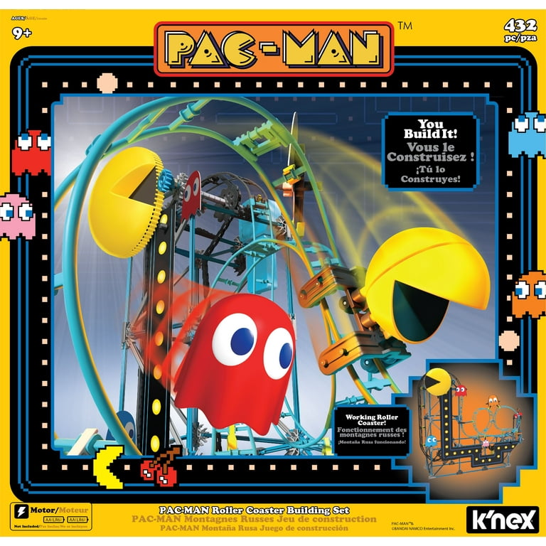 K'NEX PAC-MAN Roller Coaster Building Set for Kids & Adults - 432