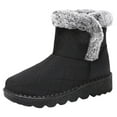 thumbnail image 2 of Gyexs Mens Snow Boots, Womens Winter Shoes for Work, Orthotic Technology, Buckle, Moto, Snip Toe, Outerwear, Black, Size 8.5, 2 of 7