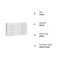 Loft 8 Drawer Double Dresser , White