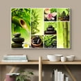 thumbnail image 2 of wall26 Canvas Print Wall Art Tropical Bamboo Forest Massage Stone Jungle Flowers Yoga Nature Photography Realism Rustic Scenic Landscape Colorful for Living Room, Bedroom, Office - 24"x36", 2 of 5