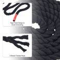 thumbnail image 3 of Unique Bargains Natural Twisted Cotton Rope 5/8 Inch x 49 Feet 3 Strand Tug of War Rope with Sealing Tape Black, 3 of 5