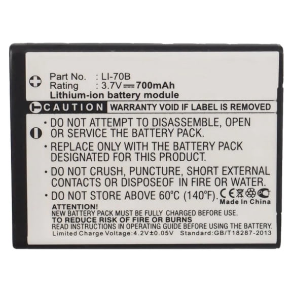 Batteries N Accessories BNA-WB-Li70B Digital Camera Battery - Li-Ion, 3.7V, 700 mAh, Ultra High Capacity Battery - Replacement for Olympus Li-70B Battery
