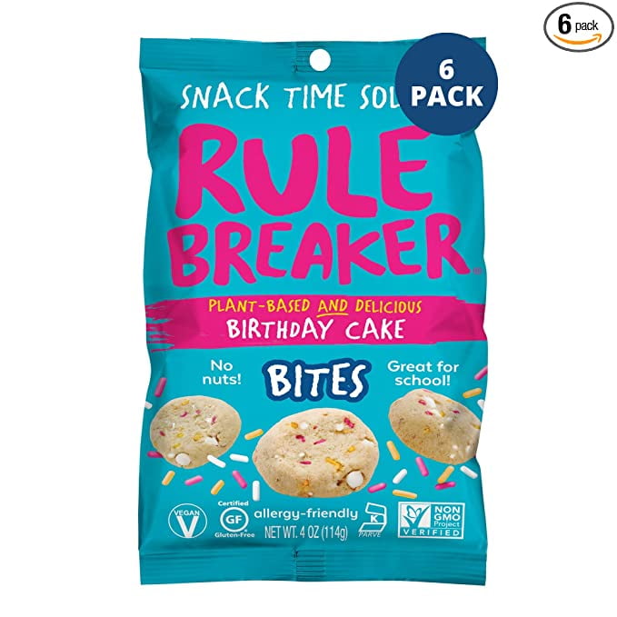 Rule Breaker Snacks Birthday Cake Bites