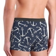 thumbnail image 4 of Men's Boxer Briefs, silver anchor navyblue Soft Comfy Mens Underwear Boxer Briefs Breathable With Widen Waist, 4 of 7
