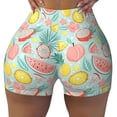 thumbnail image 2 of Uemuo Bright Peach Pattern Women Workout Impact Shorts Scrunch Butt Lifting Gym Shorts Seamless Booty Biker Shorts-XX-Large, 2 of 8