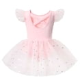 thumbnail image 4 of FYDUU Robes de Pâques pour Filles Robe de Danse Ballet en Tulle Étoilé Robe Tutu à Manches Volantées pour Performance de Danse Robe de Fête Sans Manches pour Enfants Robe d'Été Polyvalente, 4 of 8