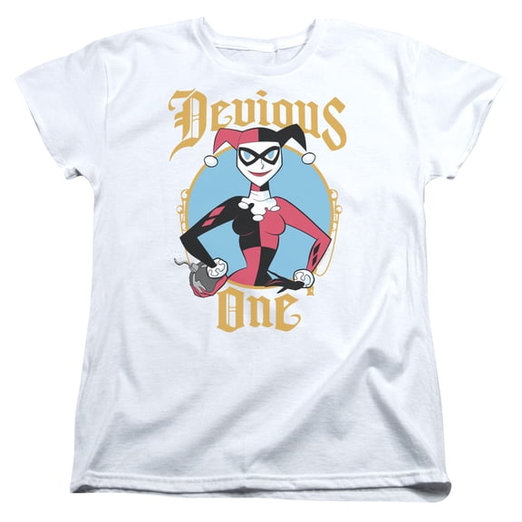 Batman Devious One S/S Women'S Tee-White