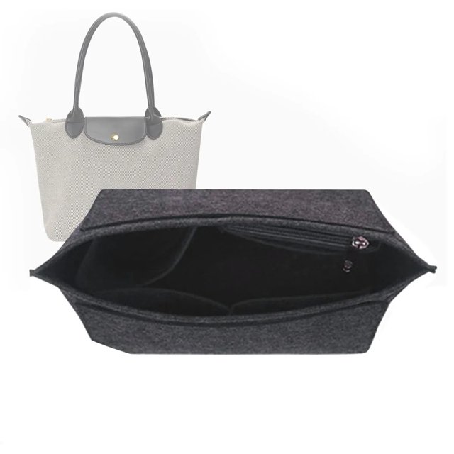 Bolsa de inserción de fieltro para Longchamp, bolso de mano, bolsa de forro, bolsa de maquillaje de tela de fieltro, soporte de viaje, organizador de monedero de inserción portátil