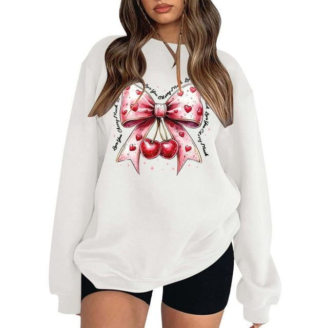 Chandail à Capuche Imprimé Nœud Col Rond Manches Longues pour Femmes Chandail Élégant Chandail en Molleton Dames Vestes Zippées Confortables Ensemble Femmes Grandes Vestes Athlétiques