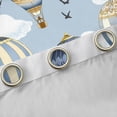 thumbnail image 4 of Homewish Kids Children Hot Air Balloon Blackout Curtains Set of 2 (52x84 Each),Cartoon Kawaii Window Curtains,Cute Geometric Stripes Curtains and Drapes,Luxury Bedroom Decor, 4 of 6