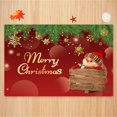 thumbnail image 2 of Wangscanis Home Christmas Floor Mat, Snowman/Santa Printed Square Carpet, 2 of 8