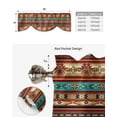 thumbnail image 5 of Bohemian Art Geometric Graphics Window Valance Curtain Kitchen Cafe Short Curtains Living Room Tie-Up Valance Curtain, 5 of 6