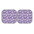 thumbnail image 7 of Bingfone blue flower Skull colorful Windshield Sun Shade 2-Piece Foldable Car Front Window Sunshade for Most Sedans SUV Truck - Medium, 7 of 7