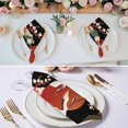 thumbnail image 3 of Japanese Style Cloth Napkins, Modern Cranes Cherry Flower Wave Red Brown Washable and Reusable Dinner Napkins Set of 4, Table Napkin for Kitchen Party Birthday Wedding Hotel Housewarming 20"x20", 3 of 9