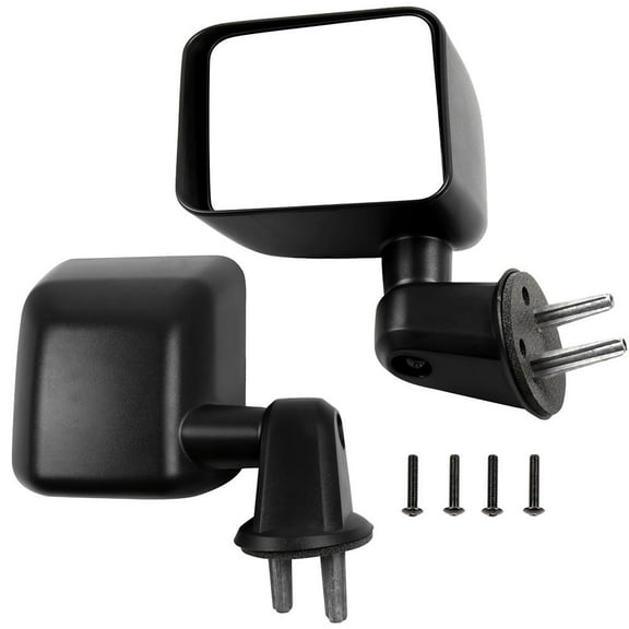 ECCPP Left and Right Side Mirrors Manual Folding Non-Heated Fit for 2007-2017 For Jeep Wrangler CH1320271 CH1321271