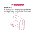 thumbnail image 4 of Cerradura Chapa De Sobreponer Seguridad Barra Puerta Izquierda Belug Negro, 4 of 5