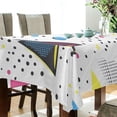 thumbnail image 5 of Yayeee Tablecloths 60" x 60" Rectangle Wrinkle Resistant Party Table Cover, Pink Simple Shapes, 5 of 8