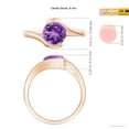 thumbnail image 4 of ANGARA Natural 1.7 Ct. Amethyst Solitaire Ring in 14K Rose Gold for Women (Ring Size: 3.5), 4 of 9