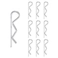 thumbnail image 1 of Uxcell Paquete de 10 Pasadores de Chaveta, Clips R de Acero de Resorte de 2 mm de Diámetro y 2" de Largo para Bloqueo de Remolque/Mecánicos, Sujetadores de Resorte Pasador de Enganche [Plateado], 1 of 7