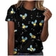 thumbnail image 1 of Tops de Cuello Redondo para Mujeres Casual de Moda Impresa Camiseta de Manga Corta Top 95% Poliéster 5% Elastano para Uso Diario Y de Fiesta, 1 of 5