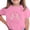 Pink, variant on Mama Rainbow Print T Shirt Soft Mom Shirt Casual Short Sleeve Loose Top with Cute Bow for Daily Wear and Family Gathering for 3-15 Years