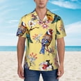thumbnail image 4 of Fotbe Beautiful Bright Birds And Flowers Hawaiian Shirt For Men Unisex Summer Beach Casual Short Sleeve Cotton Linen Button Down Shirts-3x-Large, 4 of 9