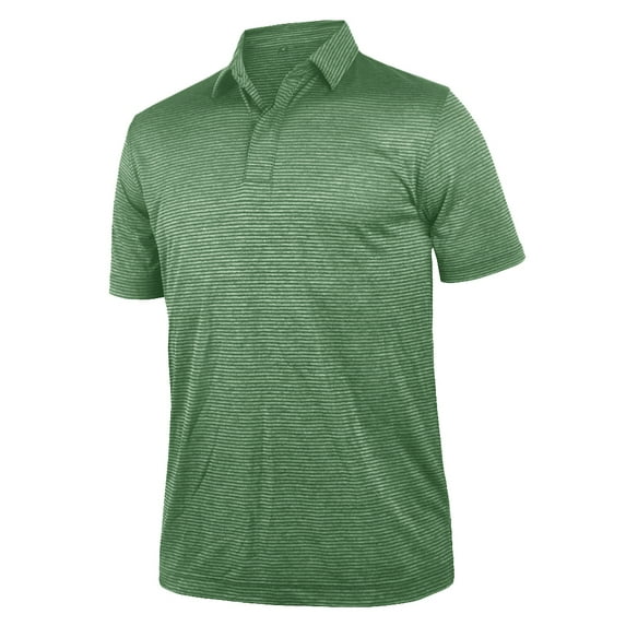 Monterey Club Men's Clayton Pinstripe Performance Golf Polo Shirt #1664