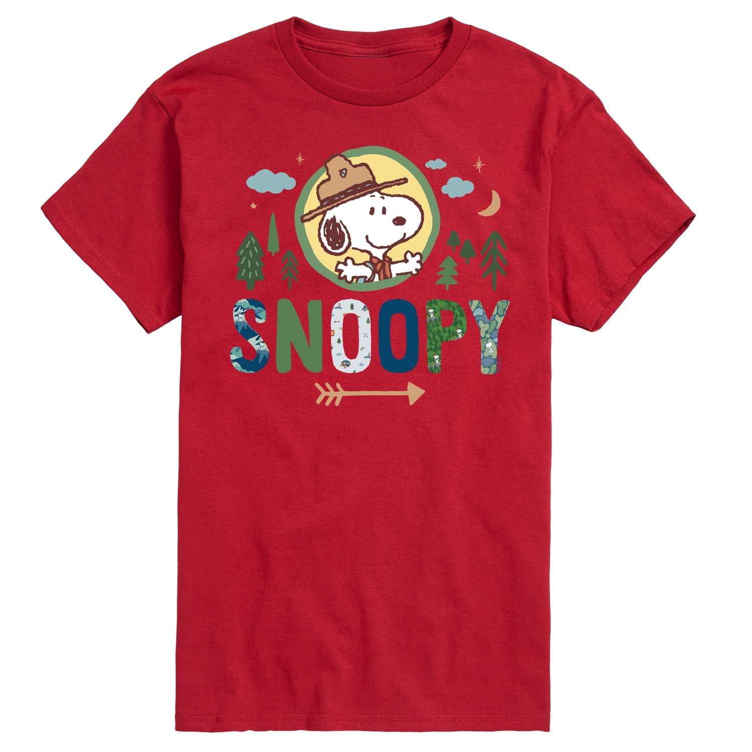 Peanuts - Ranger Snoopy - Men's Short Sleeve Graphic T-Shirt - Walmart.com