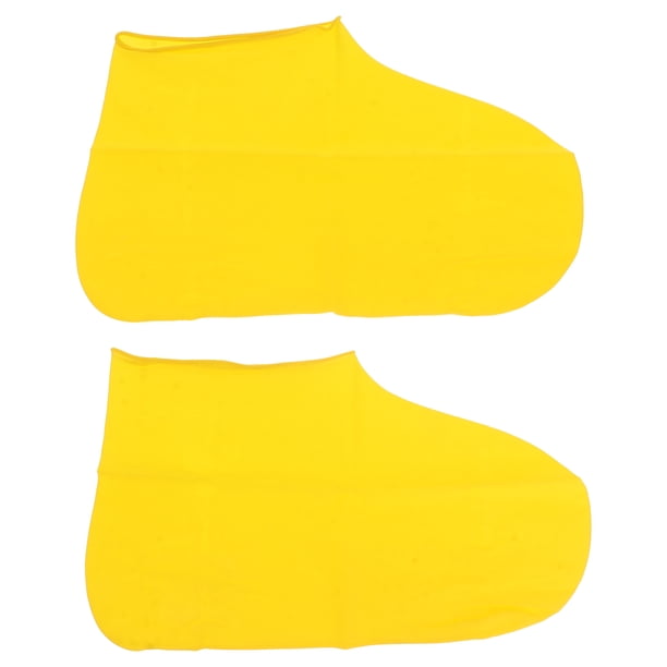 Fundas de silicona amarillas resistentes al desgaste para zapatos, gruesas, impermeables y antideslizantes, para exteriores (talla L)