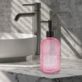 thumbnail image 6 of Unique Bargains 1 Pc Convenient Vertical Stripes Soap Dispenser 13.53oz Pink Black, 6 of 6