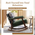 thumbnail image 4 of Timbernest Rocking Chair, Accent Reading Armchair for Living Room, Bedroom, Sunroom, Antique Green, 4 of 9