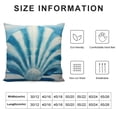 thumbnail image 5 of Nawypu Beach Pillow Covers Nautical Furniture Teal Seashell Starfish Throw Pillow Cover Couch Sofa Vintage Conch Shell Coastal Decorative Pillowcase Cushion for Beachy Outdoor Patio Home Decor, 5 of 5